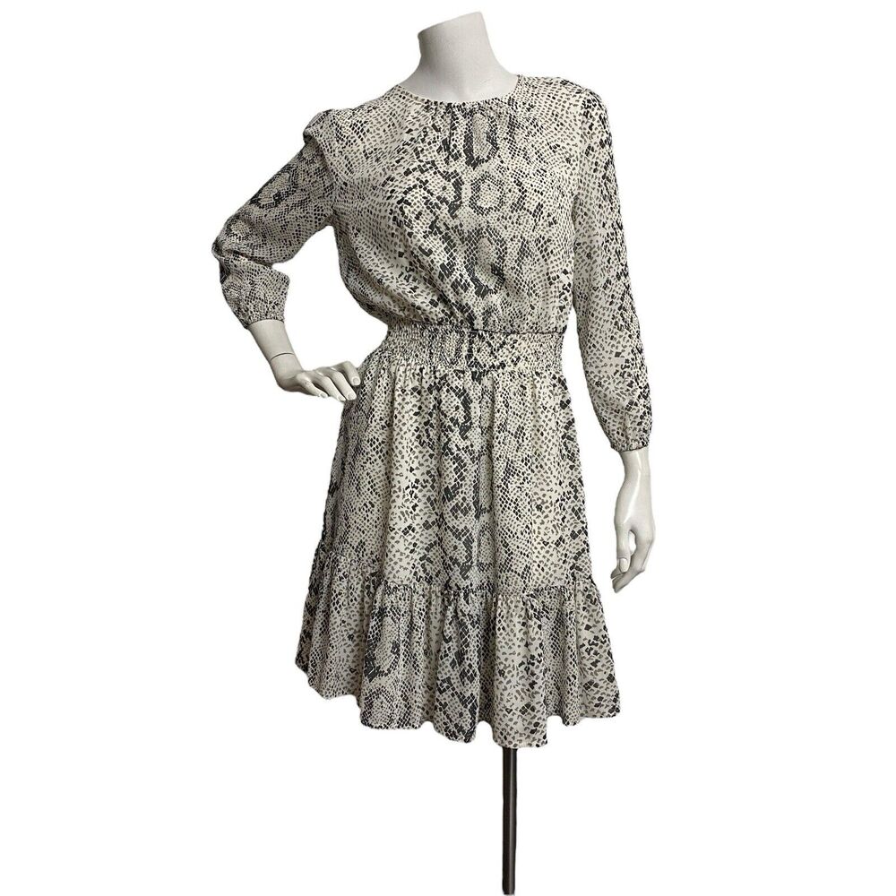 J.Crew Factory Animal Python Snake Print Smocked … - image 2